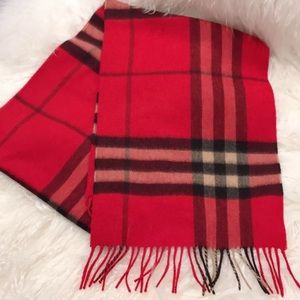 Burberry Classic check cashmere scarf (Red)